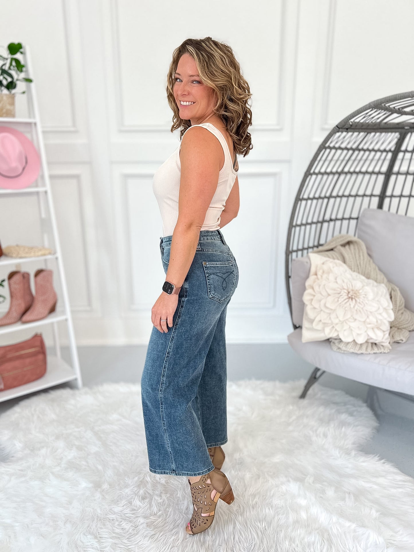 Best Kept Secret - Judy Blue Wide Leg Cropped Jean