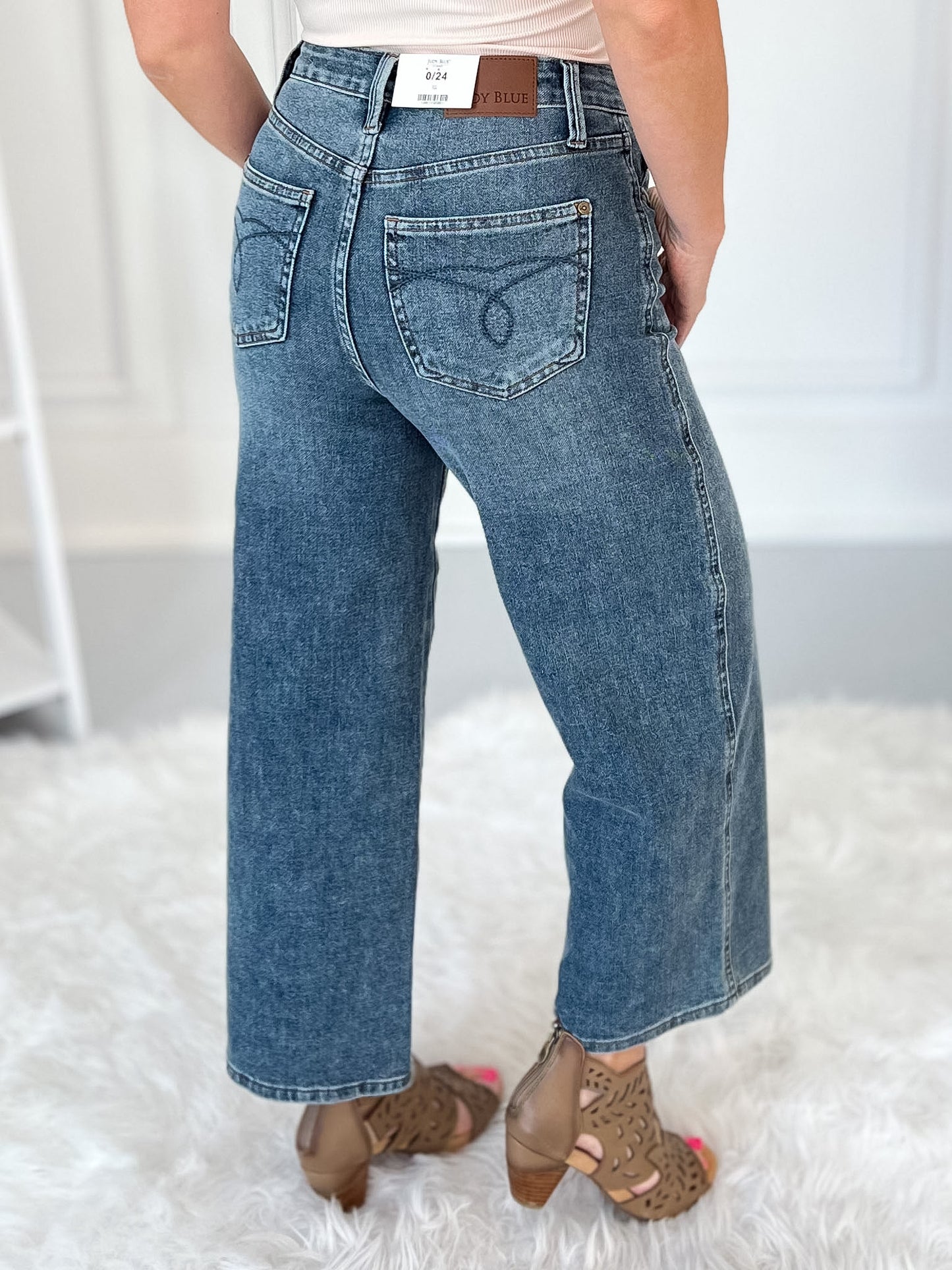 Best Kept Secret - Judy Blue Wide Leg Cropped Jean