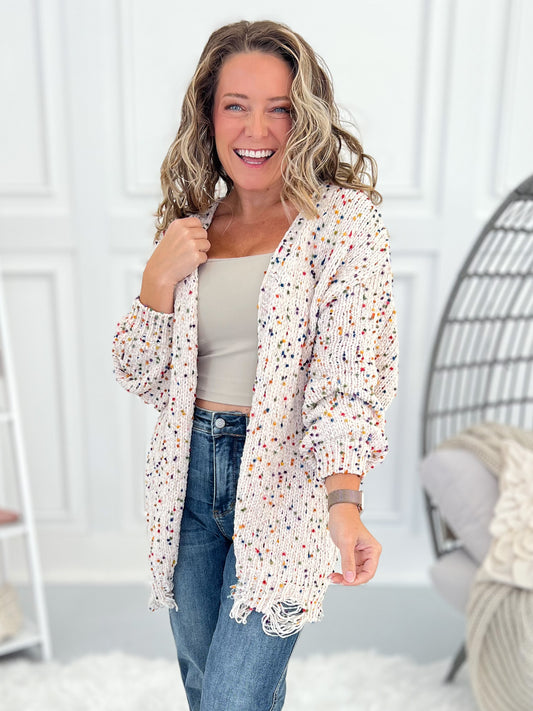 Filled With Fun Knit Cardigan - Beige