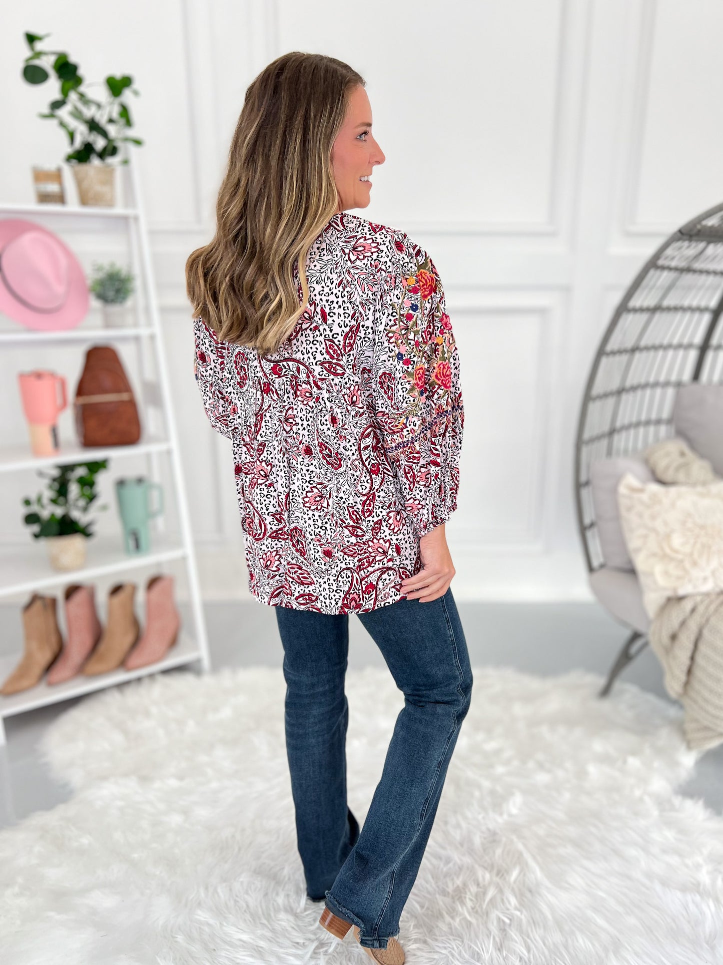 Travel The World Embroidered Boho Blouse