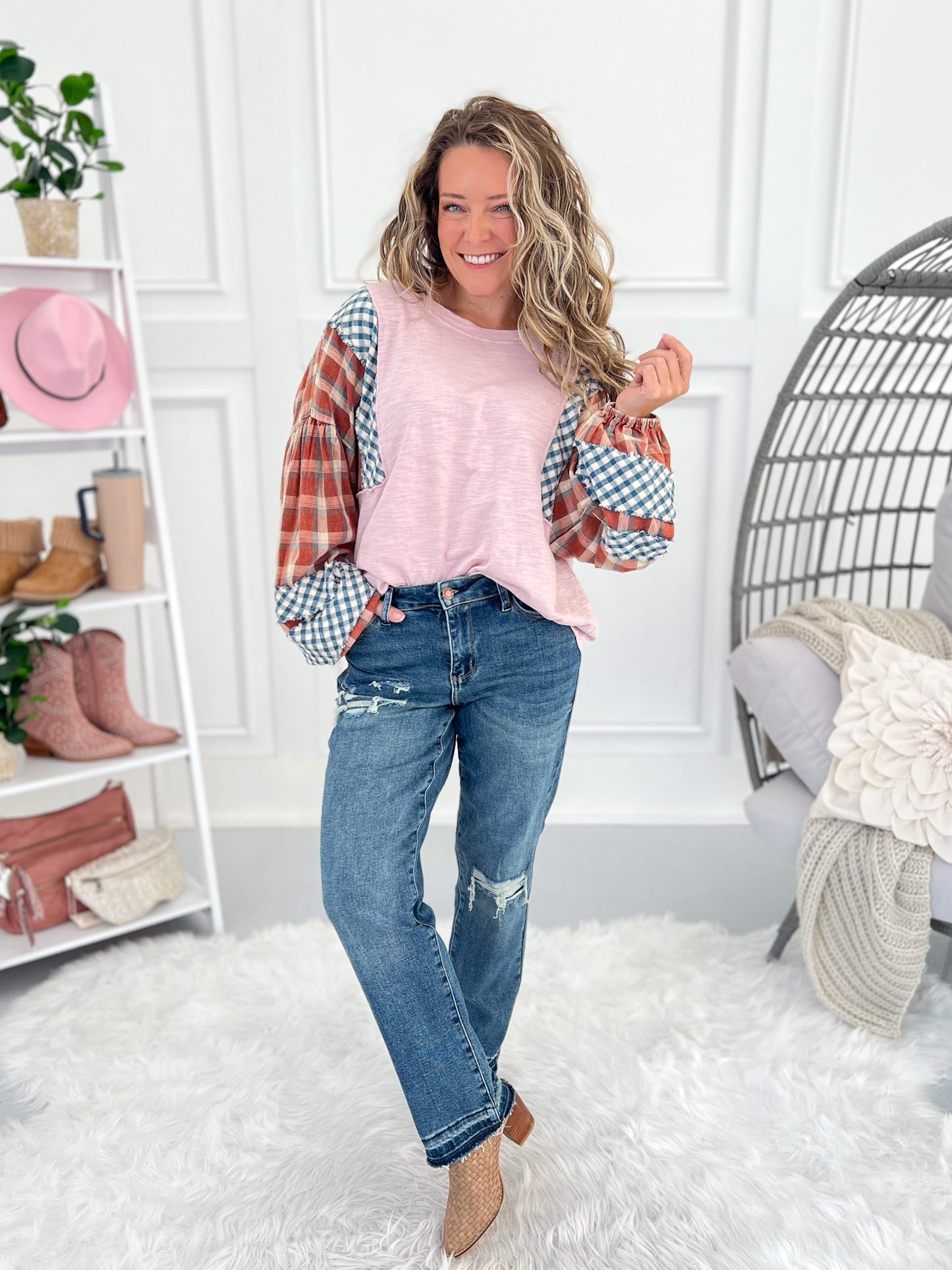 Patched Up - Judy Blue Patch Destroy Release Hem Boyfriend Jean