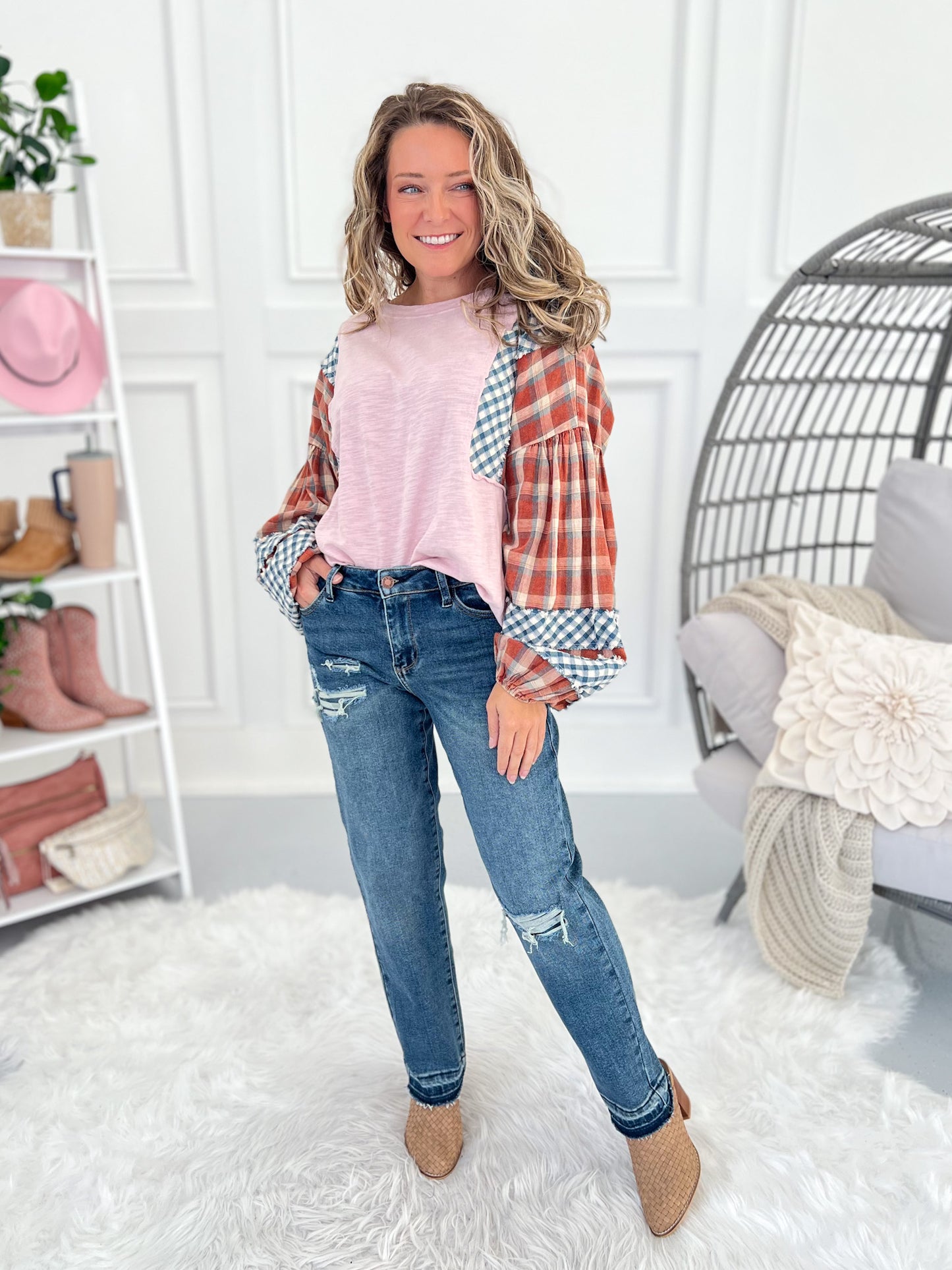 Patched Up - Judy Blue Patch Destroy Release Hem Boyfriend Jean