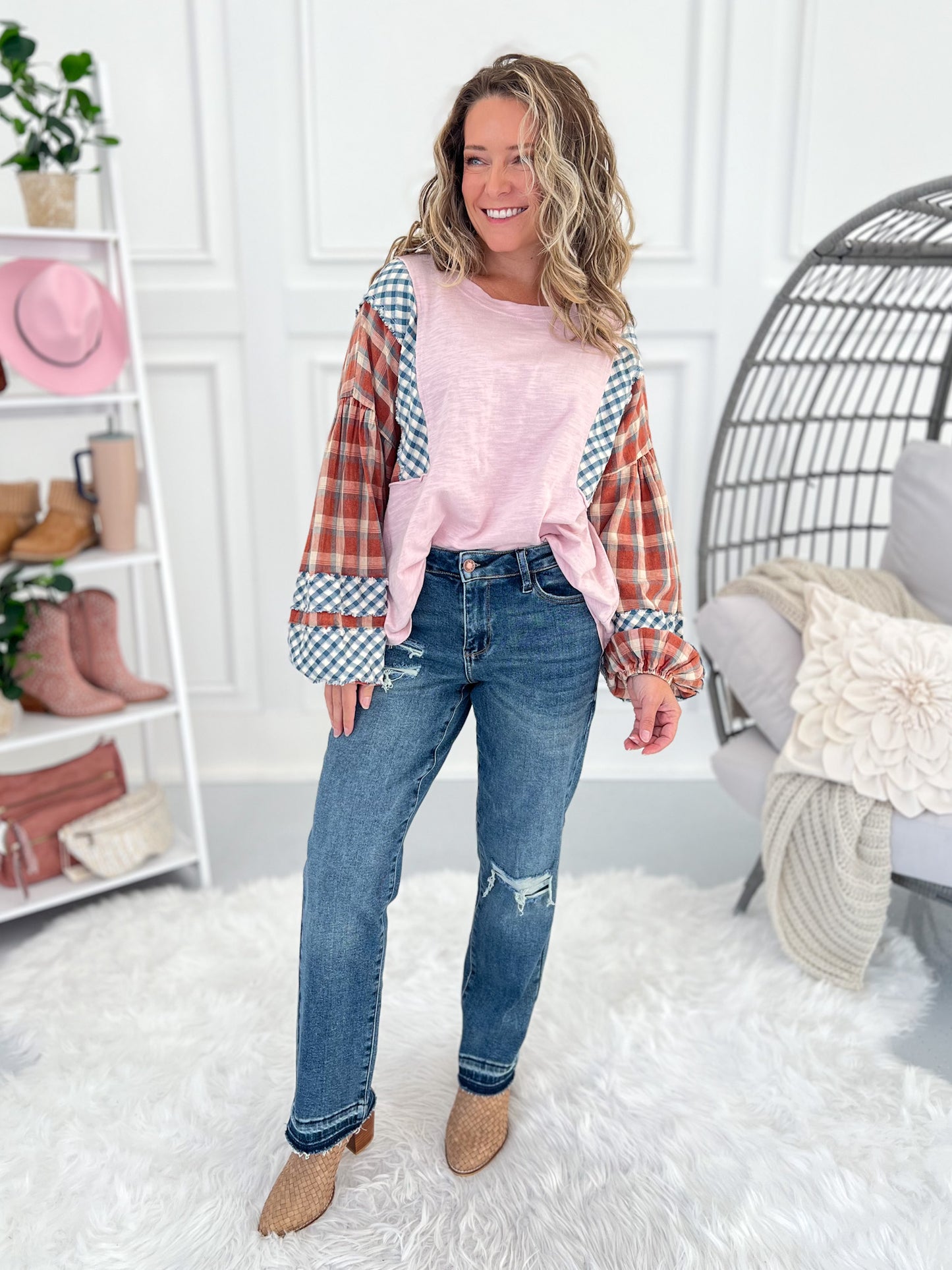 Patched Up - Judy Blue Patch Destroy Release Hem Boyfriend Jean