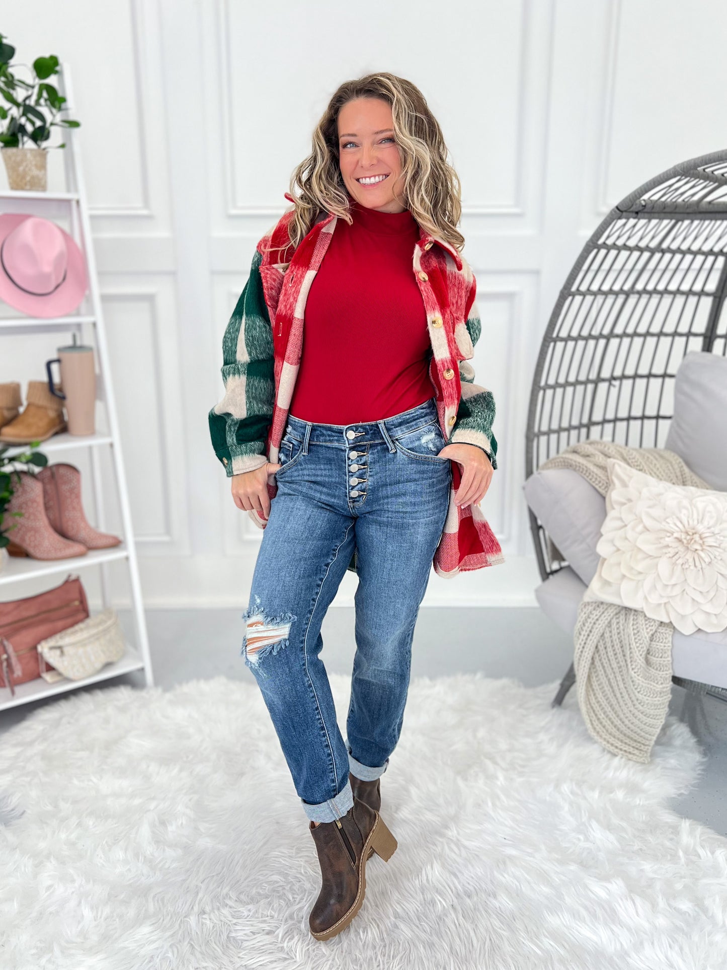 Easy Rider - Judy Blue Button Fly Boyfriend Destroyed Jeans