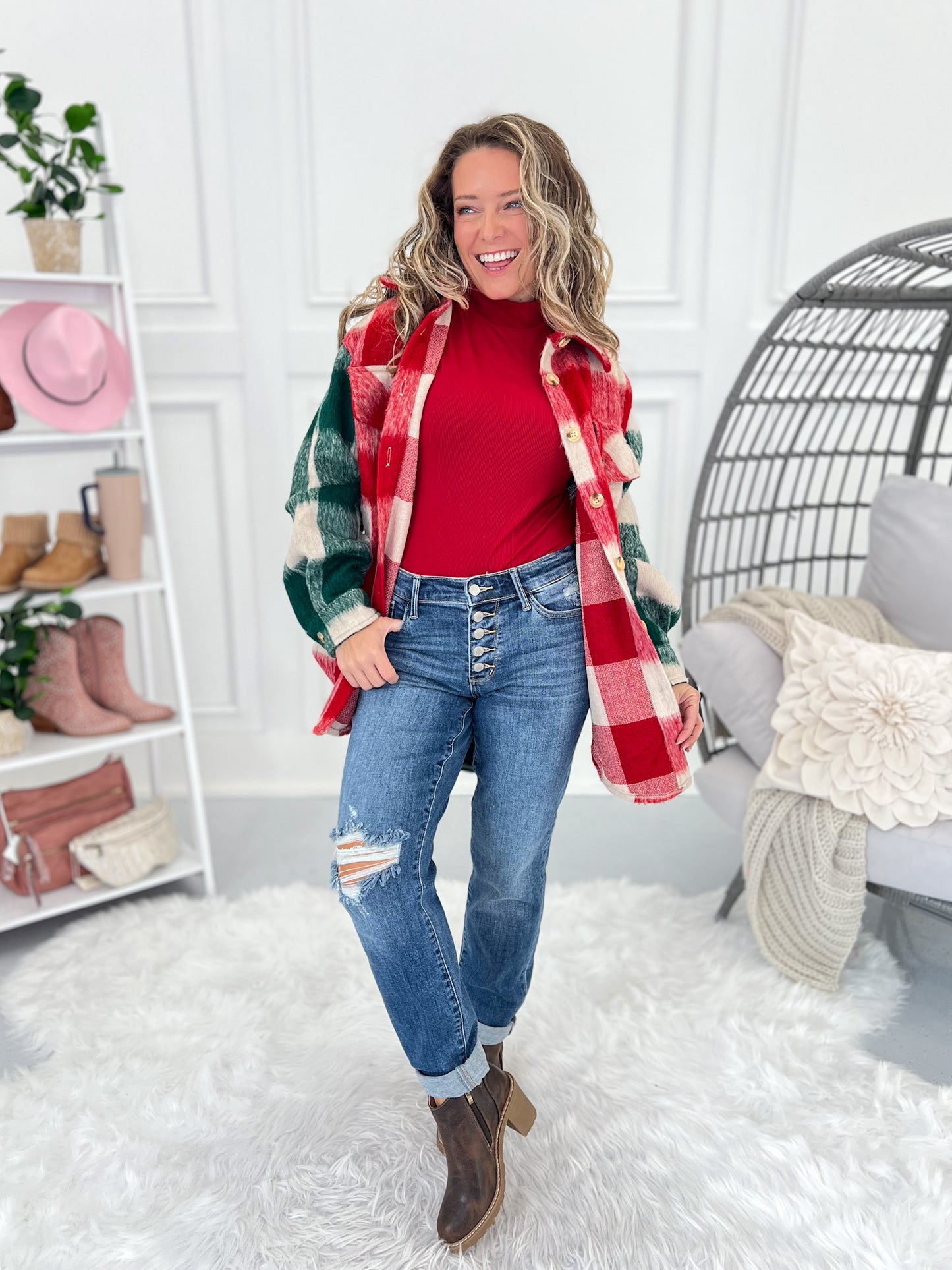Easy Rider - Judy Blue Button Fly Boyfriend Destroyed Jeans