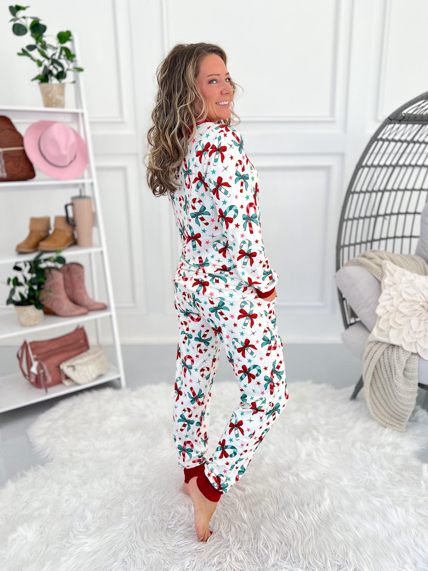 Crazy Soft Pajama Jogger Set - Candy Bow