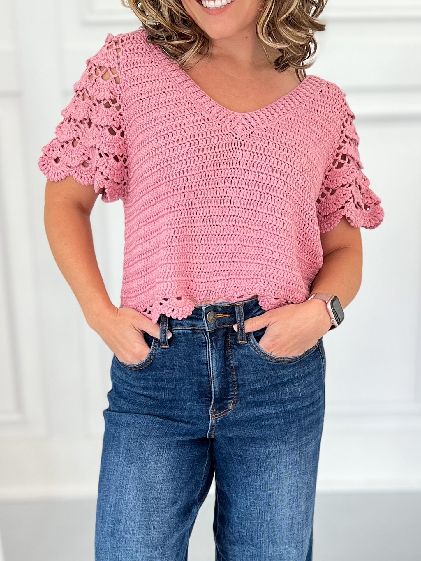 Well Played - Judy Blue Tummy Control Ankle Wide Leg Jean