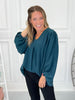 Business Or Pleasure Teal Blouse