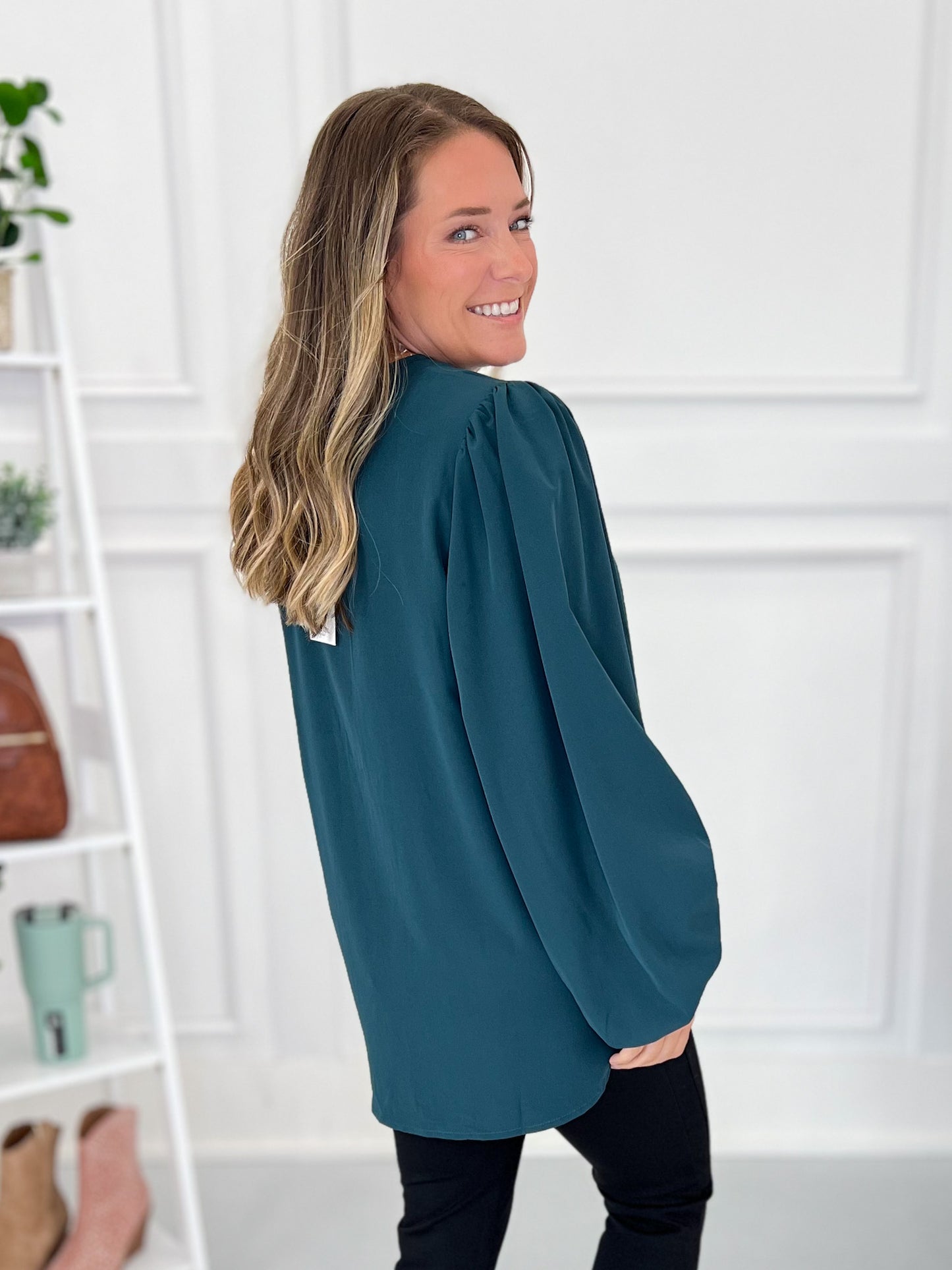 Business Or Pleasure Teal Blouse