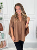 High Style Split Neck Poncho Blouse