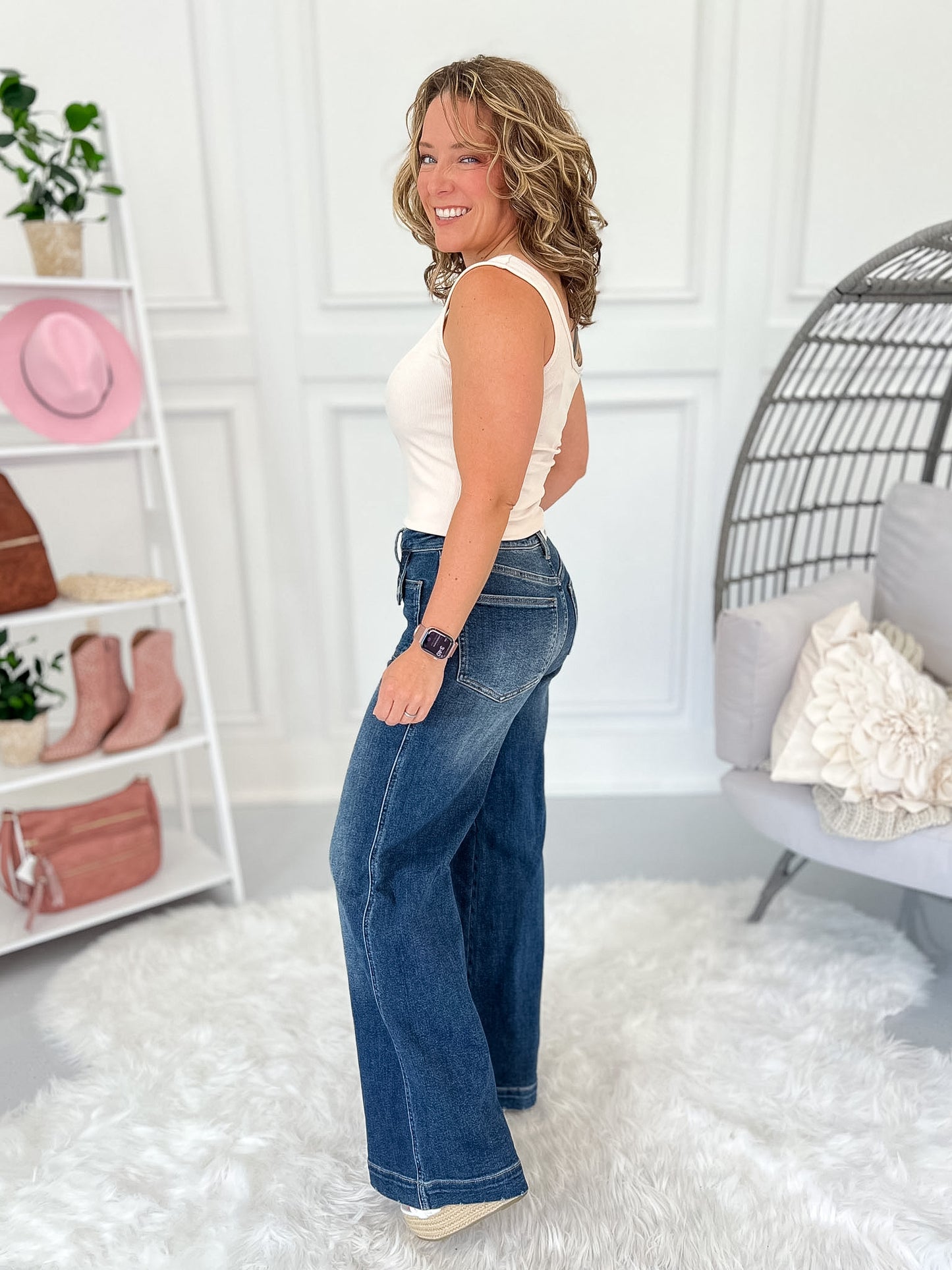 Keeping Tabs - Judy Blue Lux Retro Wide Leg Jean
