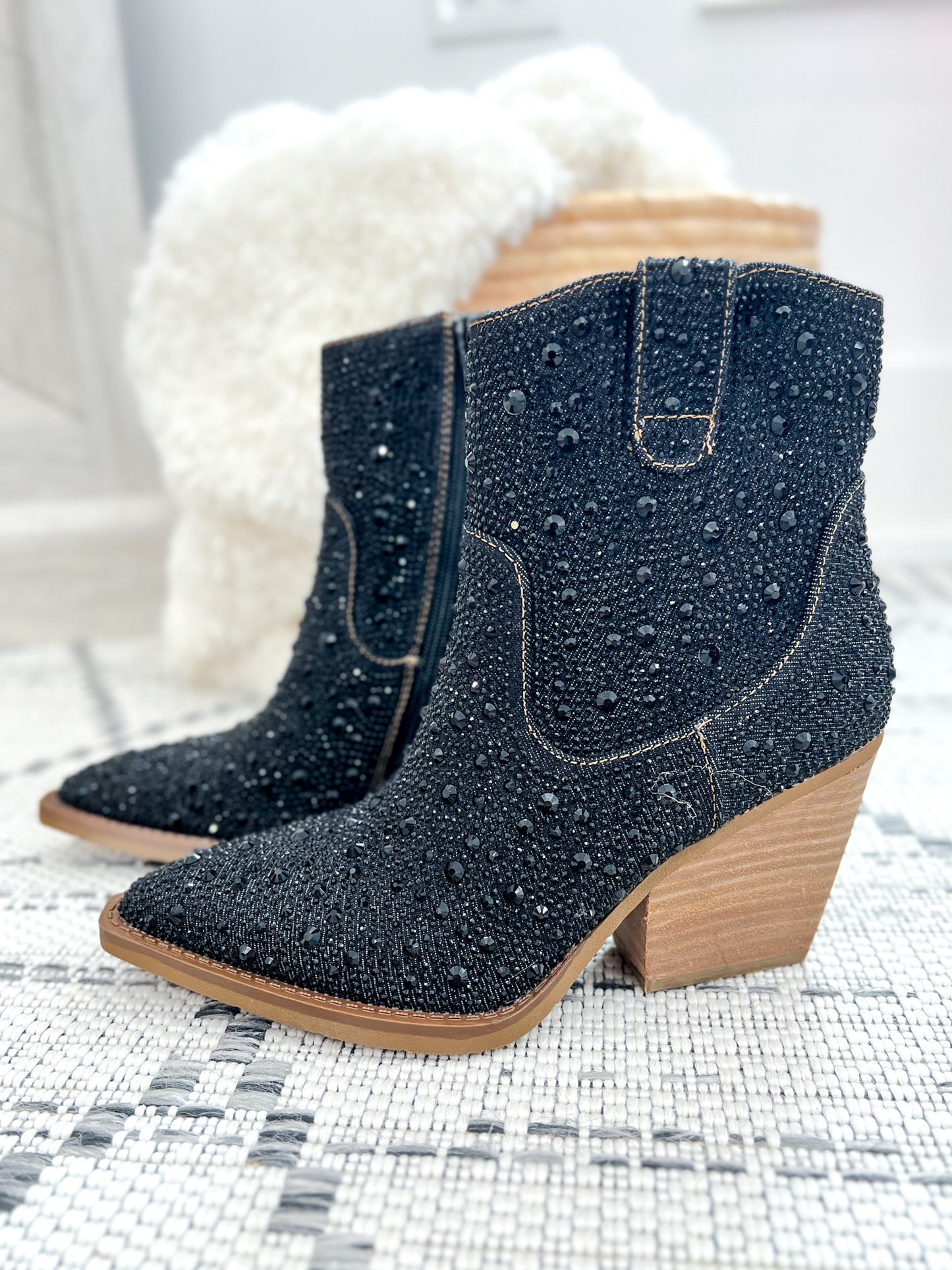 Very G Kady Denim Boot - Black