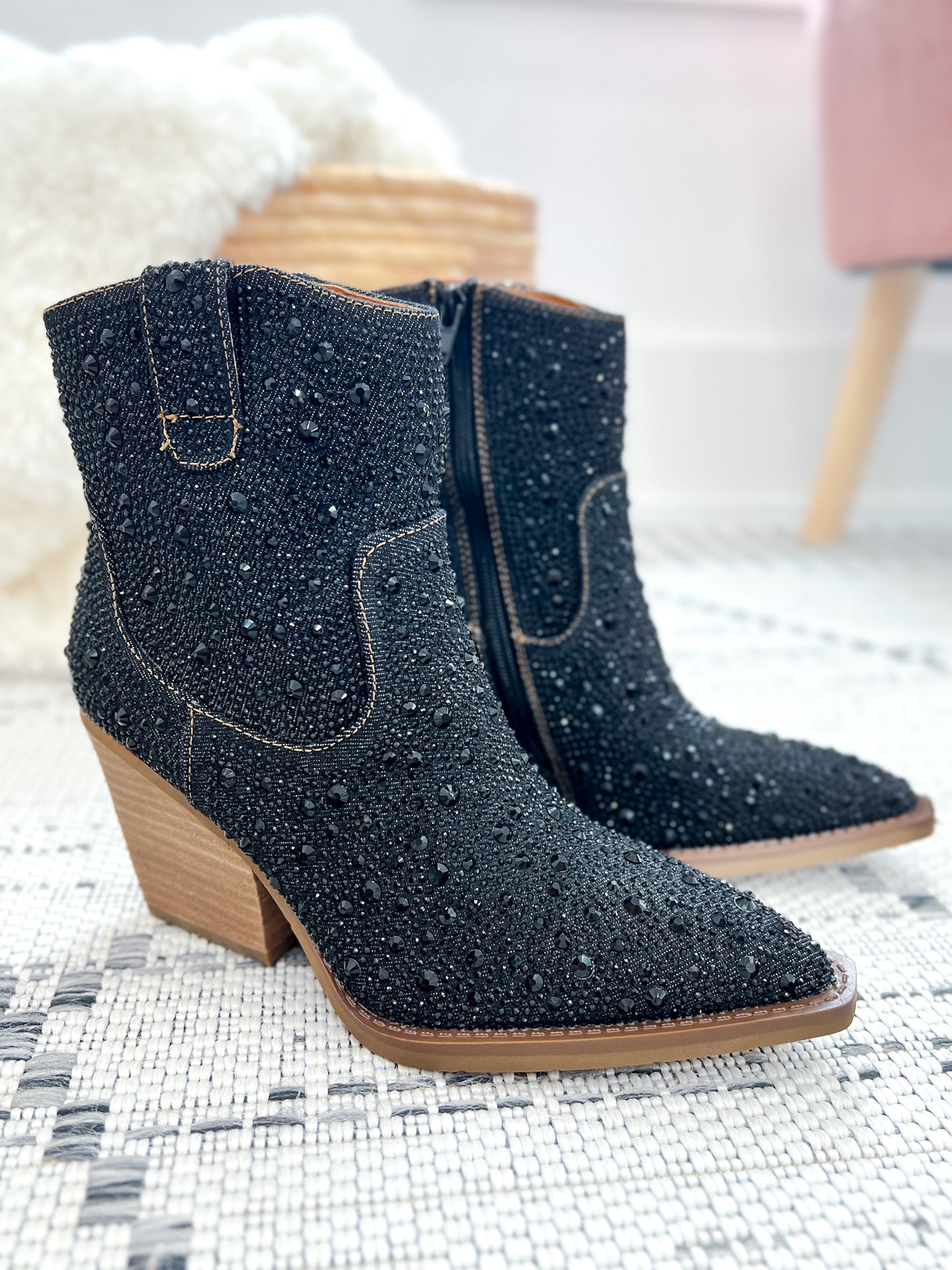 Very G Kady Denim Boot - Black