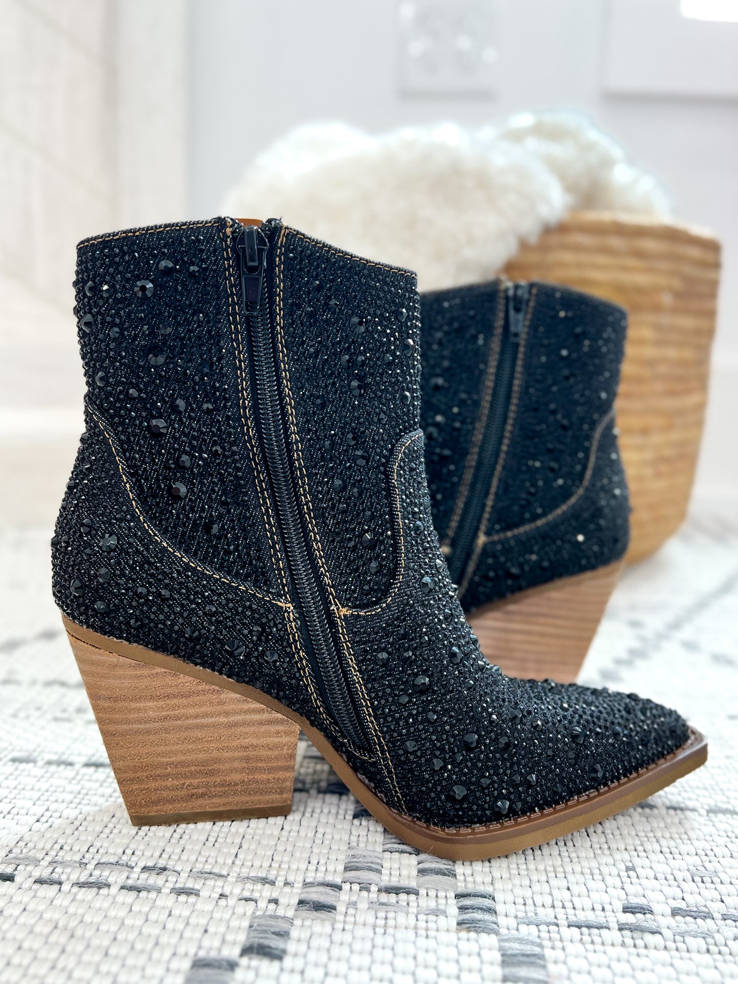 Very G Kady Denim Boot - Black