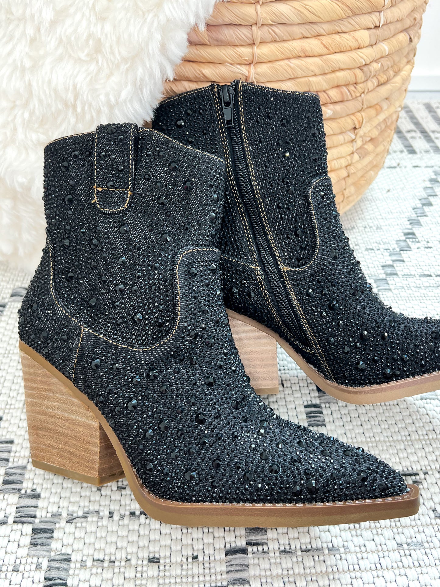 Very G Kady Denim Boot - Black