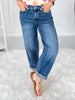 Ahead of the Curve - Judy Blue Rigid Magic Barrel Leg Jean