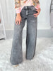 Smoke Show - Judy Blue Grey Palazzo Jean