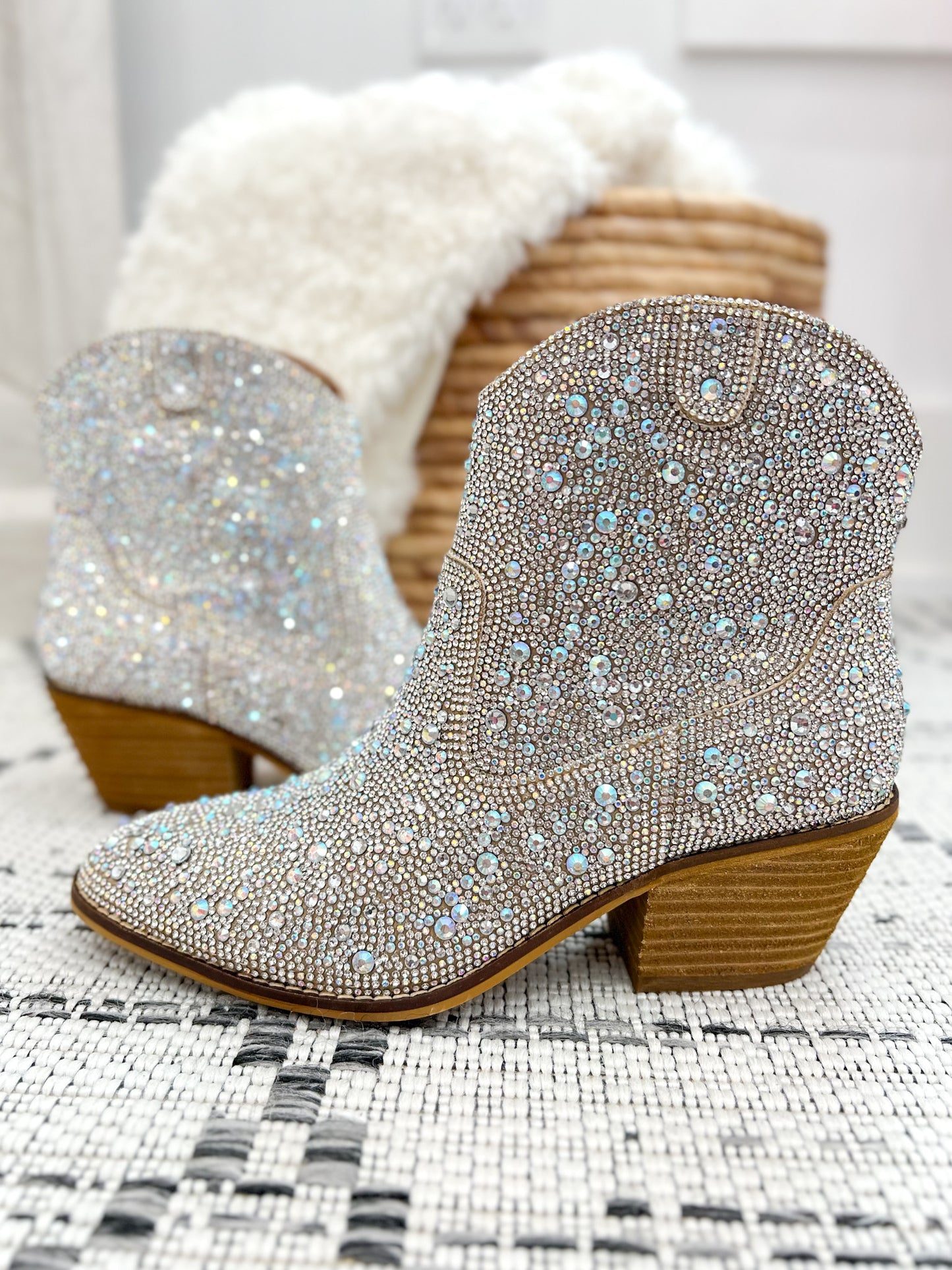 Corky's Shine Bright Boot - Clear Rhinestones