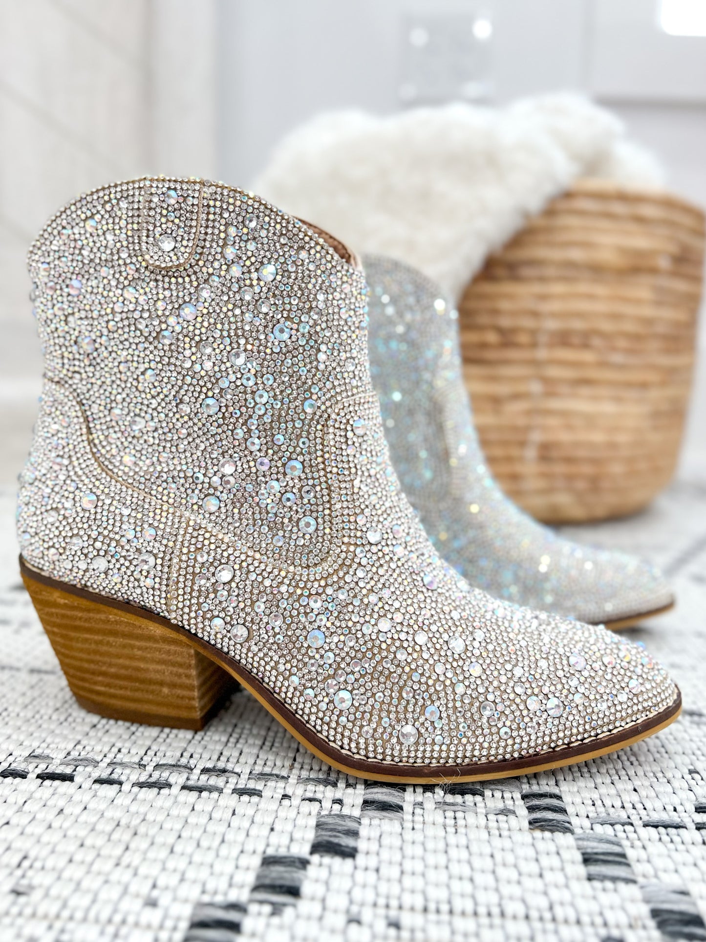 Corky's Shine Bright Boot - Clear Rhinestones