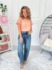 Short Trip - Judy Blue PETITE Rigid Magic Weathered Indigo Arc Jean
