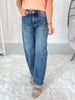 Short Trip - Judy Blue PETITE Rigid Magic Weathered Indigo Arc Jean
