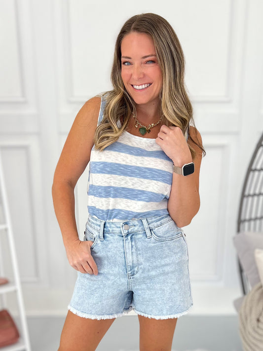 Thank Me Later - Judy Blue Mineral Wash Shorts