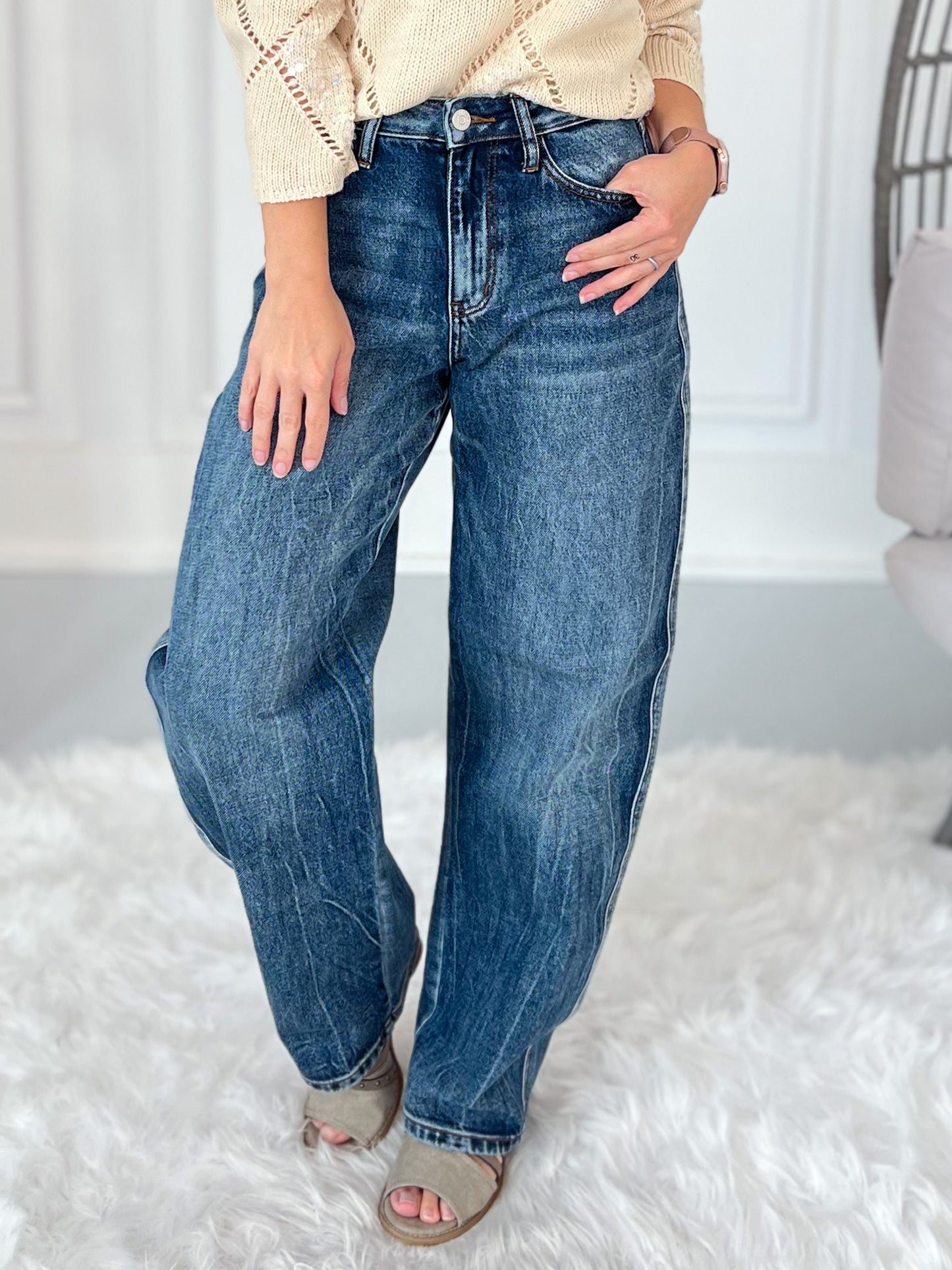 Long Haul - Judy Blue Rigid Magic Weathered Indigo Arc Jean