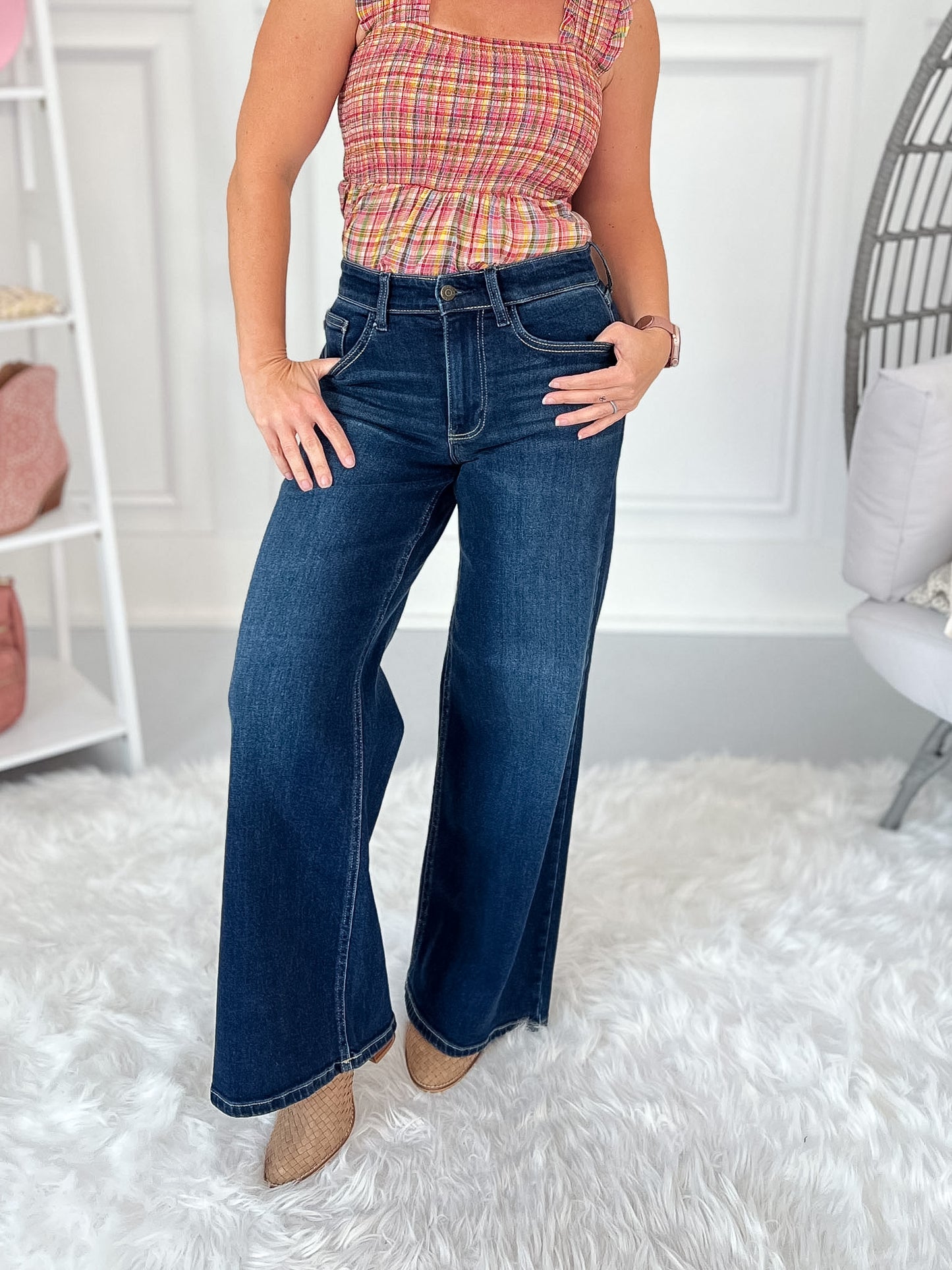 The Socialite - Judy Blue PETITE Luxe Retro Wide Leg Jean