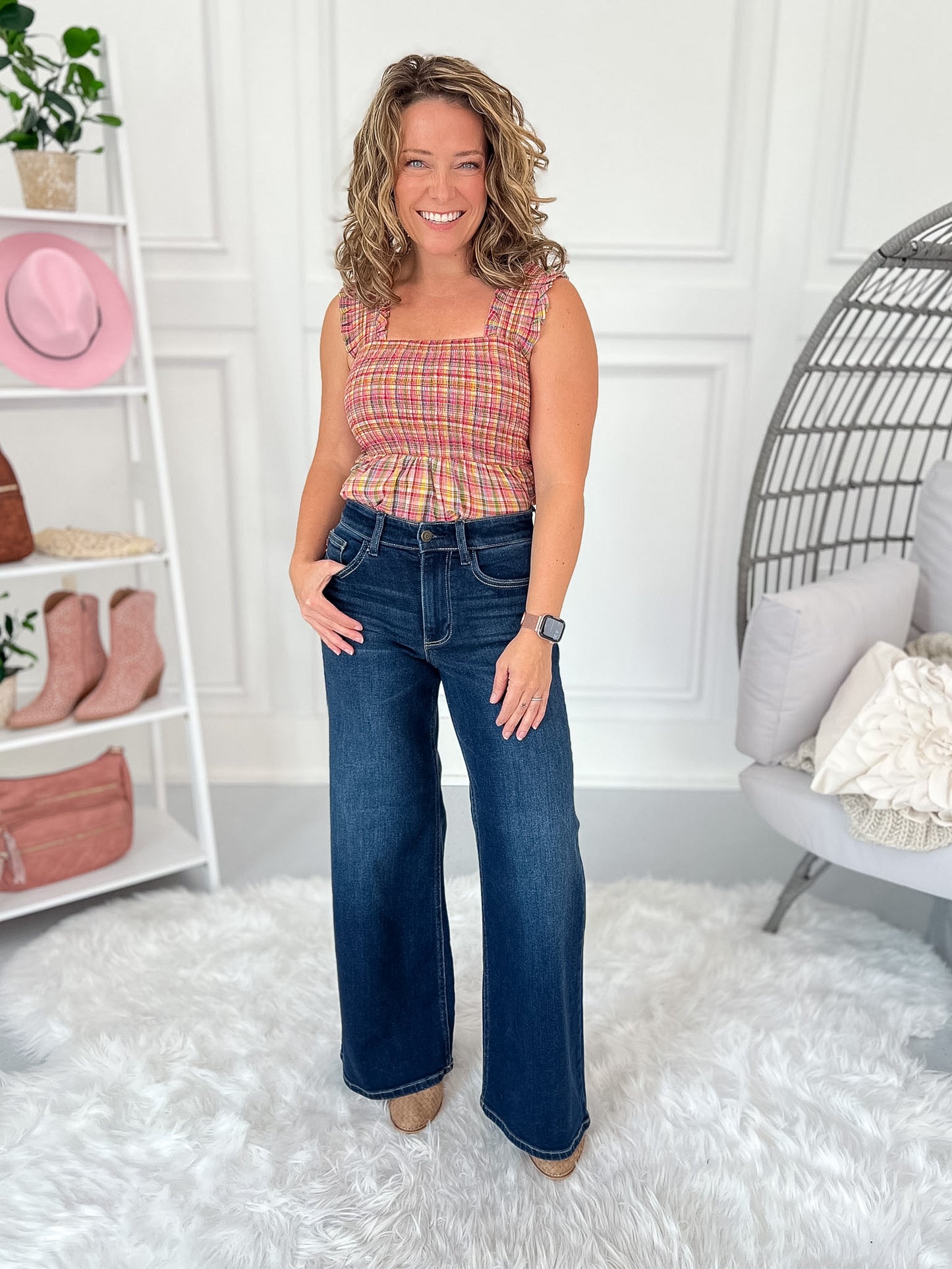 The Socialite - Judy Blue PETITE Luxe Retro Wide Leg Jean