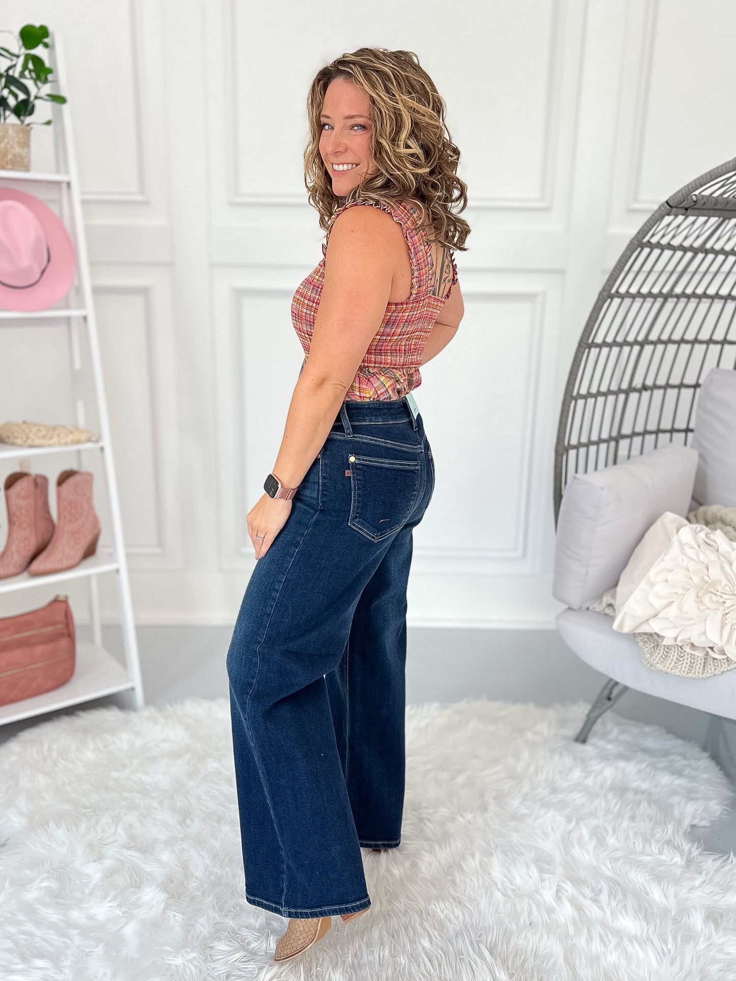The Socialite - Judy Blue PETITE Luxe Retro Wide Leg Jean