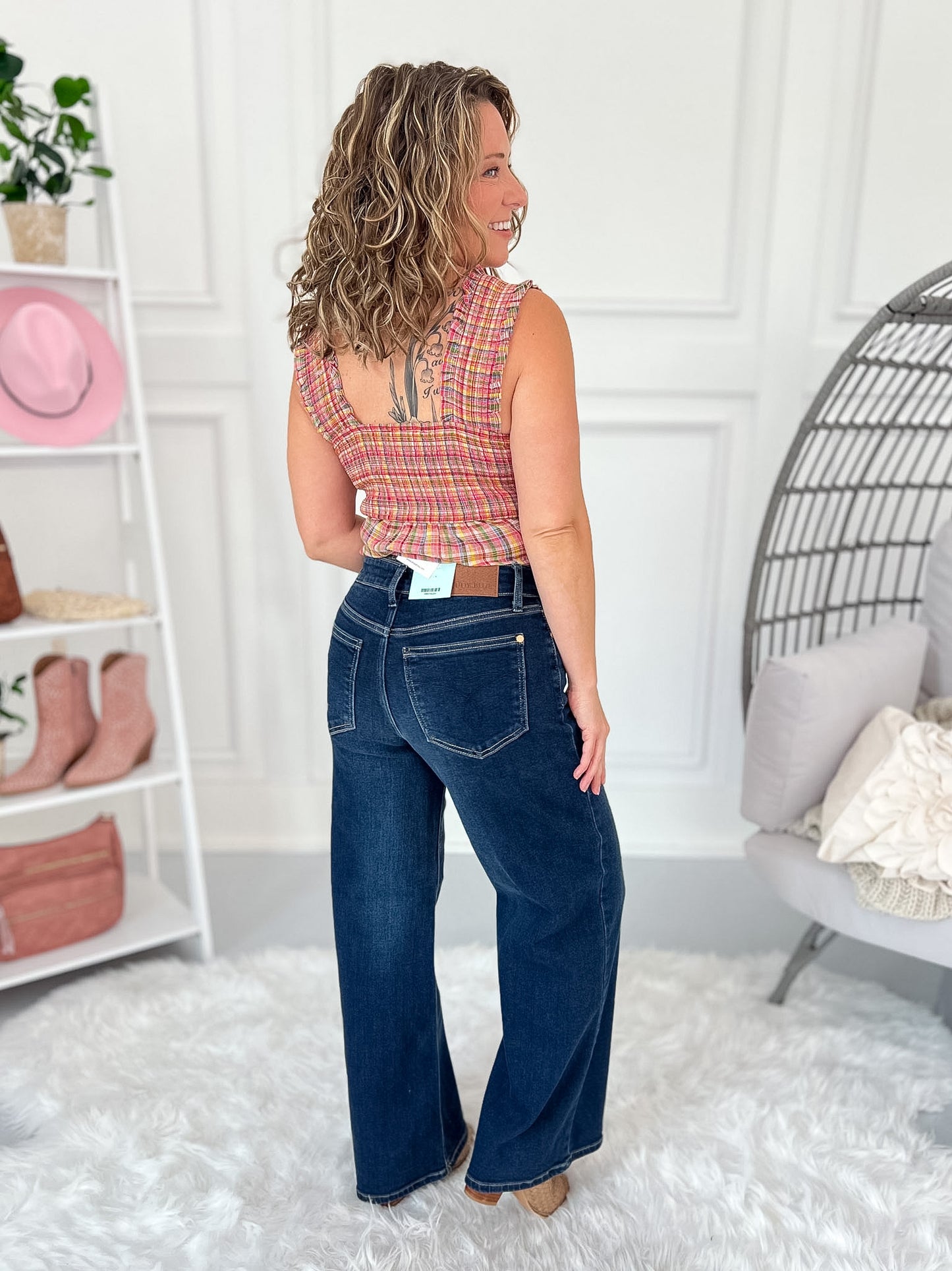 The Socialite - Judy Blue PETITE Luxe Retro Wide Leg Jean