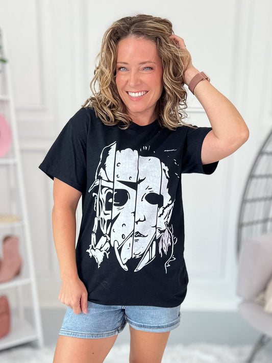 Horror Movie Characters Graphic Tee