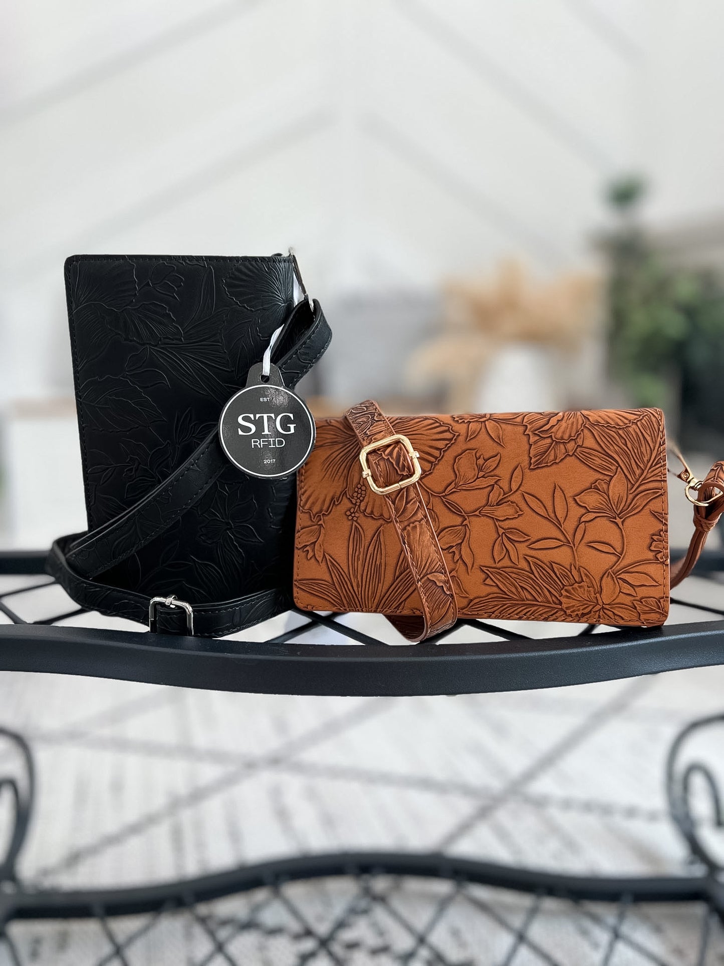 RFID Floral Touch Screen Handbag