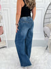 Fly By - Judy Blue Button Fly Column Straight Leg Jean