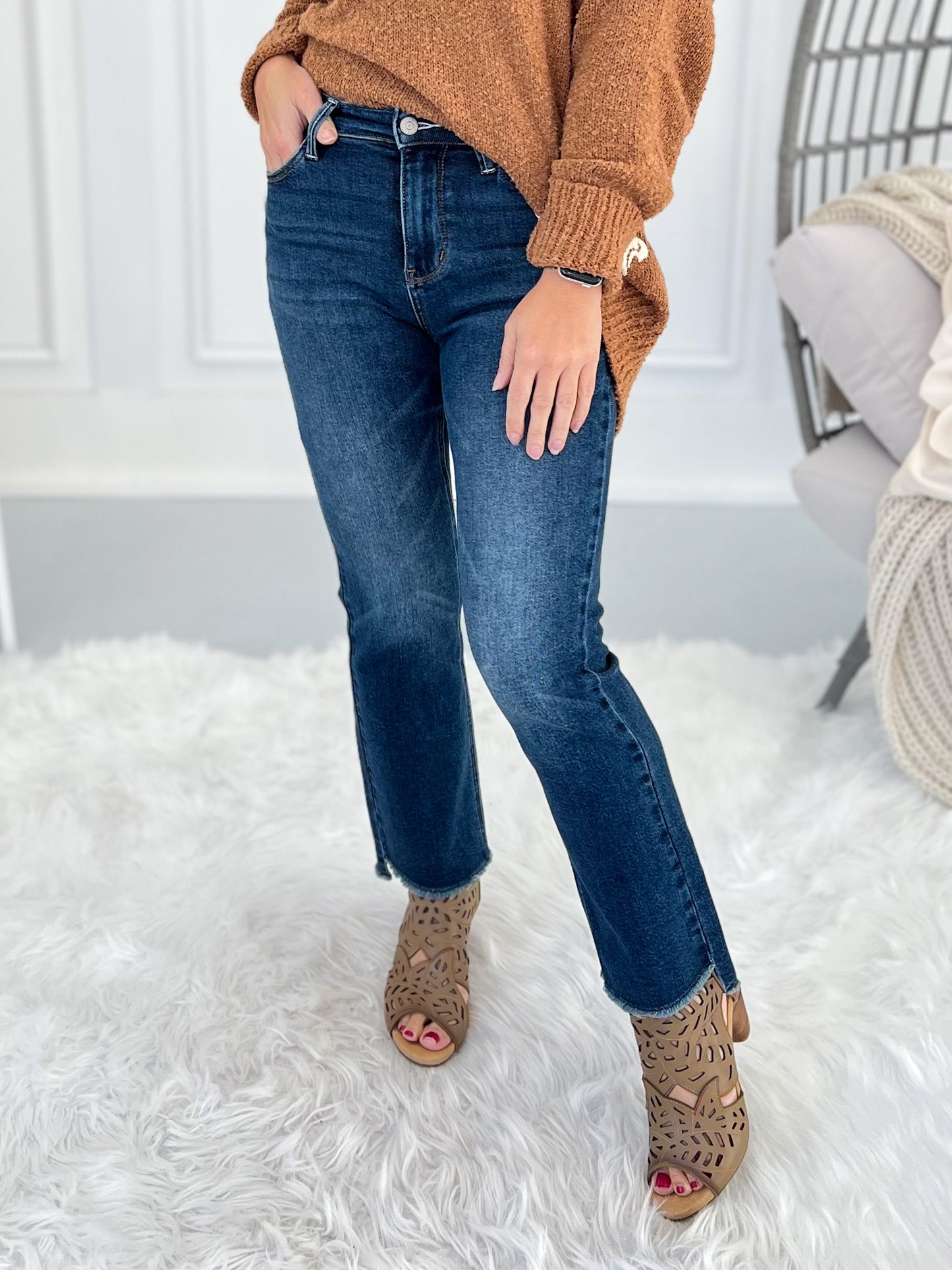 Kickstart My Style - Judy Blue Dark Wash Kick Flare Jeans