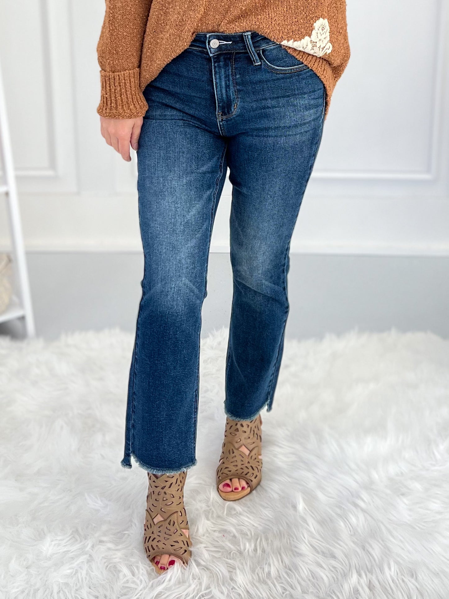 Kickstart My Style - Judy Blue Dark Wash Kick Flare Jeans