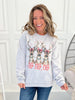 Ho Ho Ho Cute Reindeer Graphic Crewneck