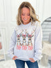 Ho Ho Ho Cute Reindeer Graphic Crewneck