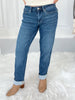 Soft Launch - Judy Blue Knit Indigo Boyfriend Jean