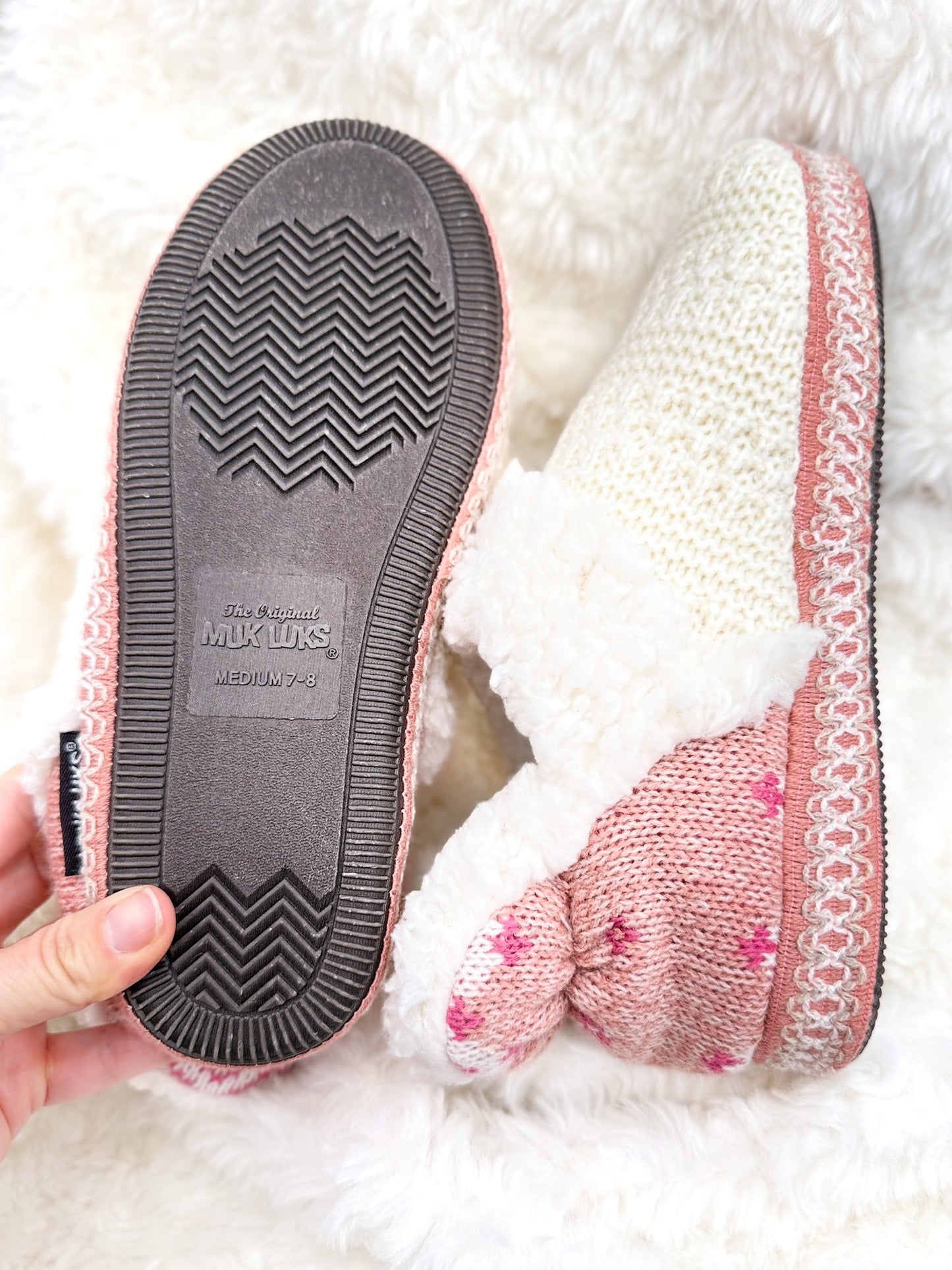 Muk Luks Magdalena Slipper - Ivory Petal