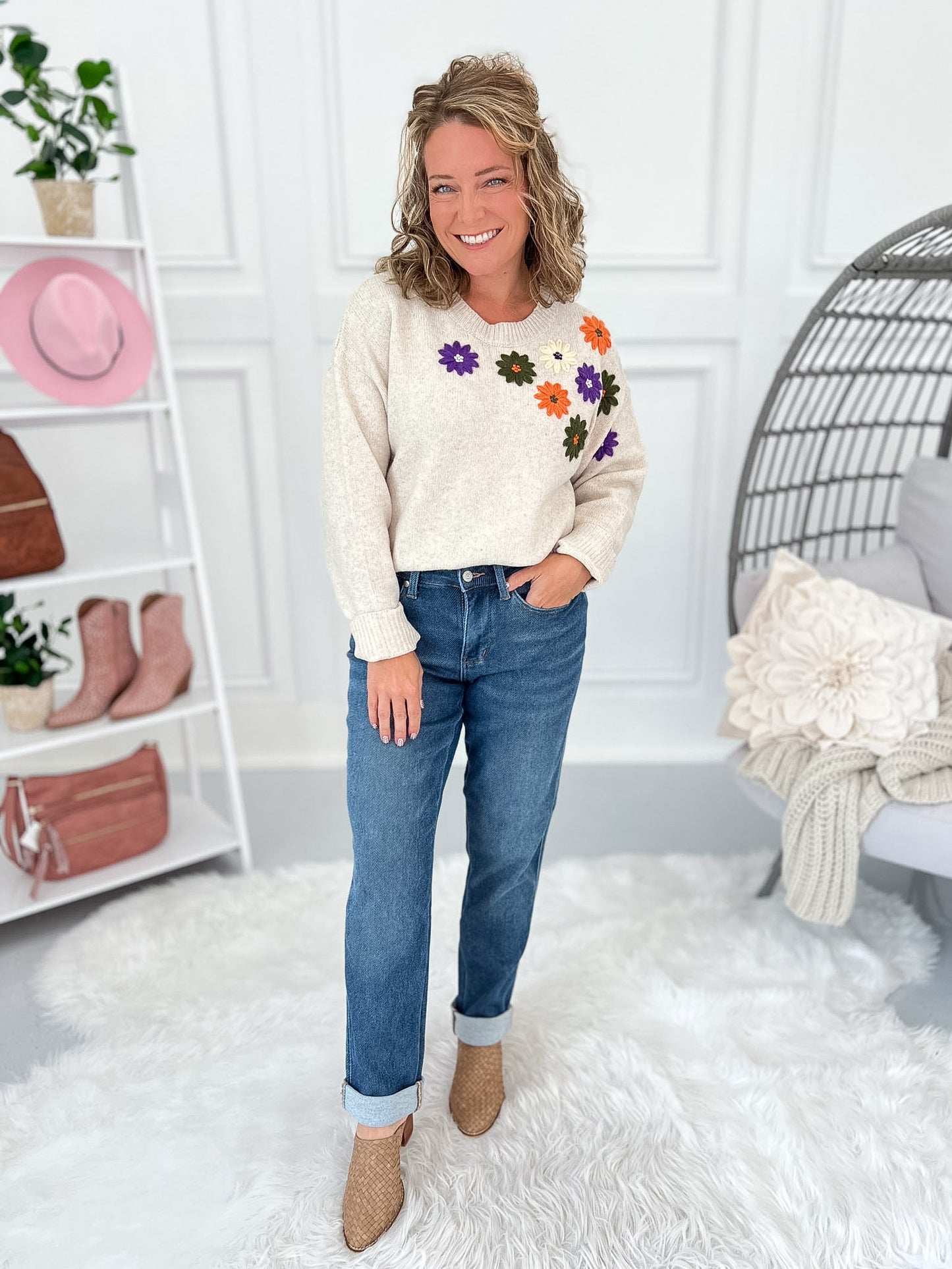 Soft Launch - Judy Blue Knit Indigo Boyfriend Jean