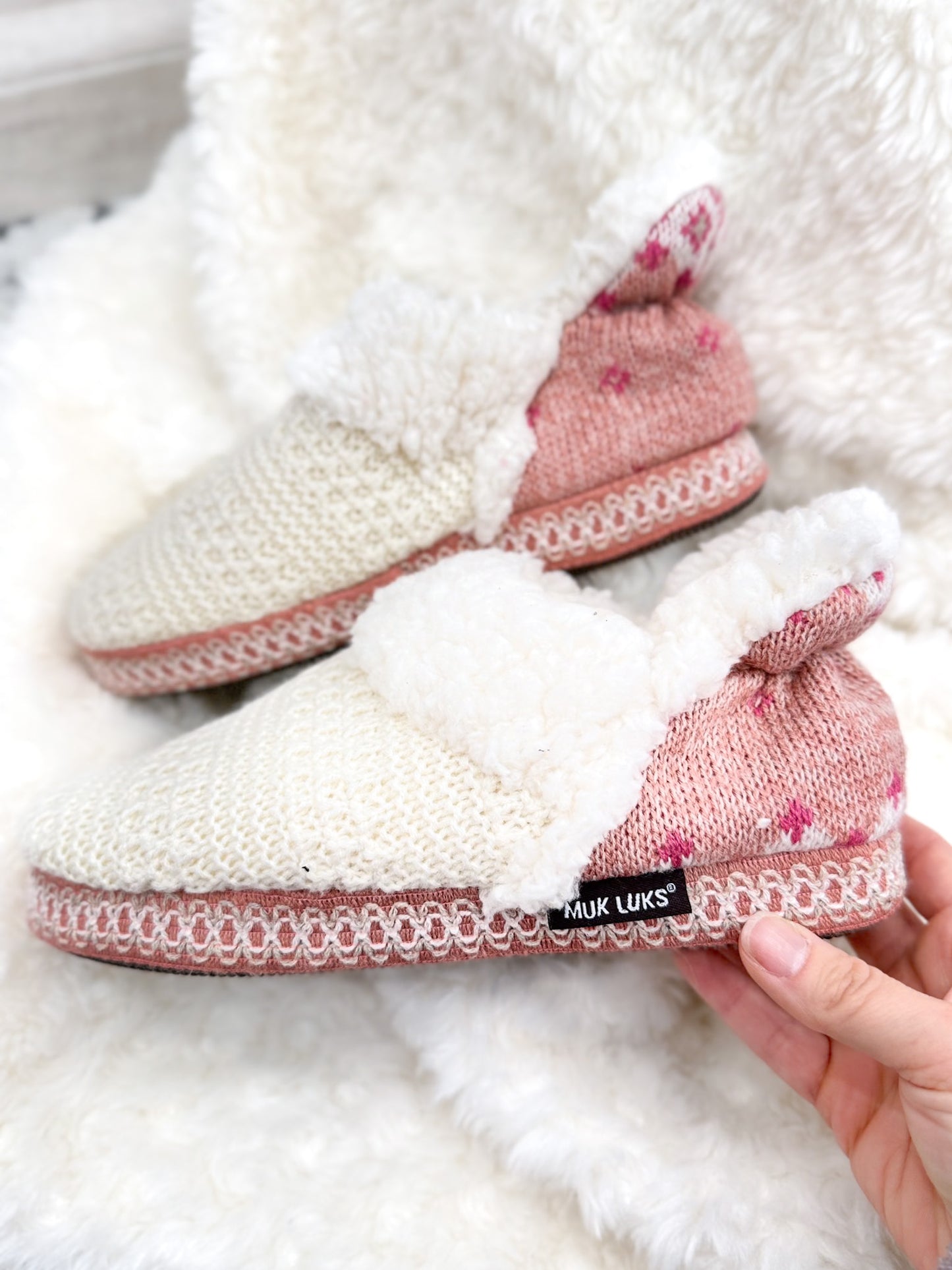 Muk Luks Magdalena Slipper - Ivory Petal