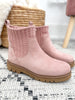 Corky's Keep Me Warm Boot - Blush Faux Suede