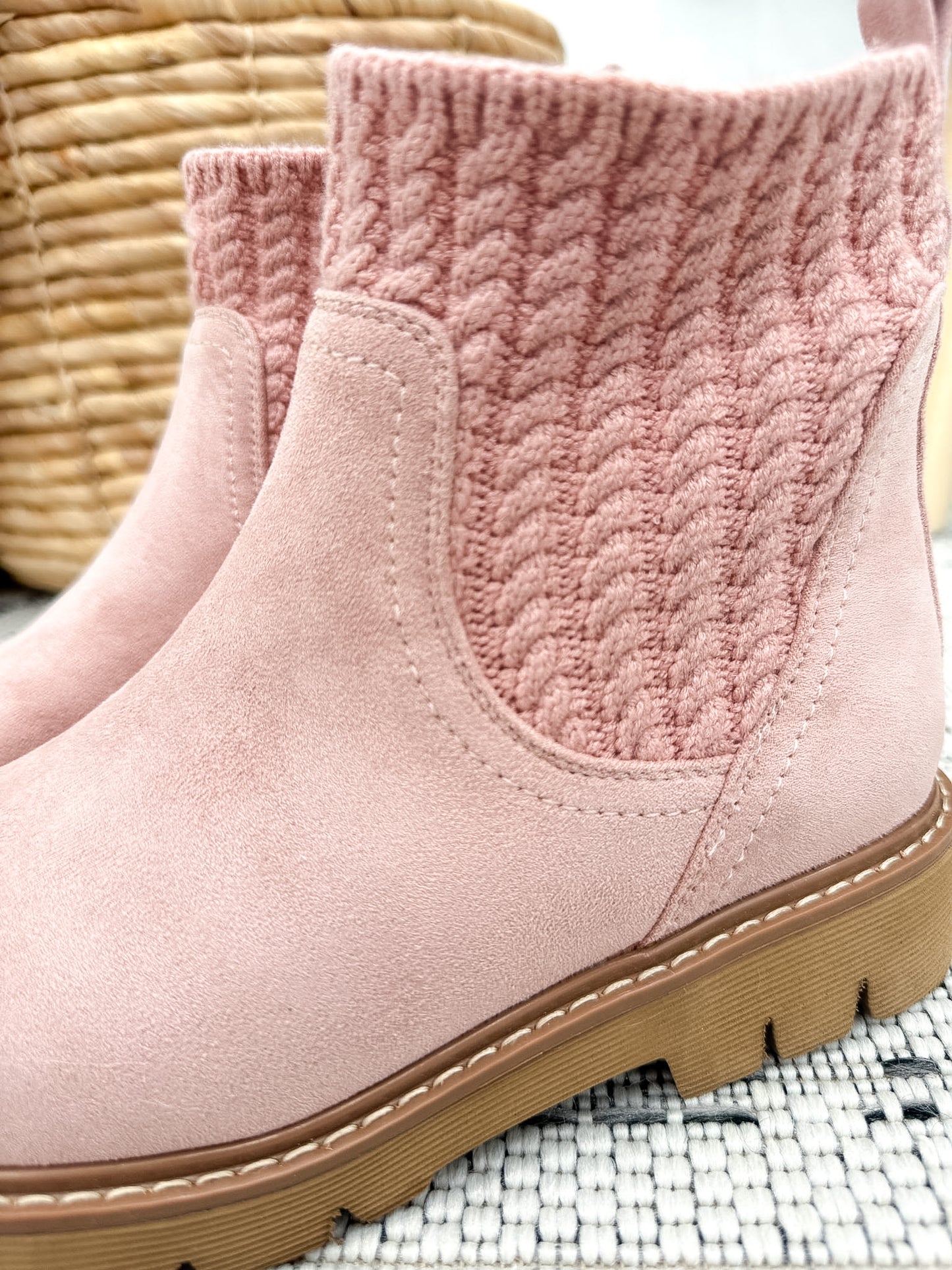 Corky's Keep Me Warm Boot - Blush Faux Suede