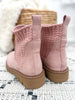 Corky's Keep Me Warm Boot - Blush Faux Suede