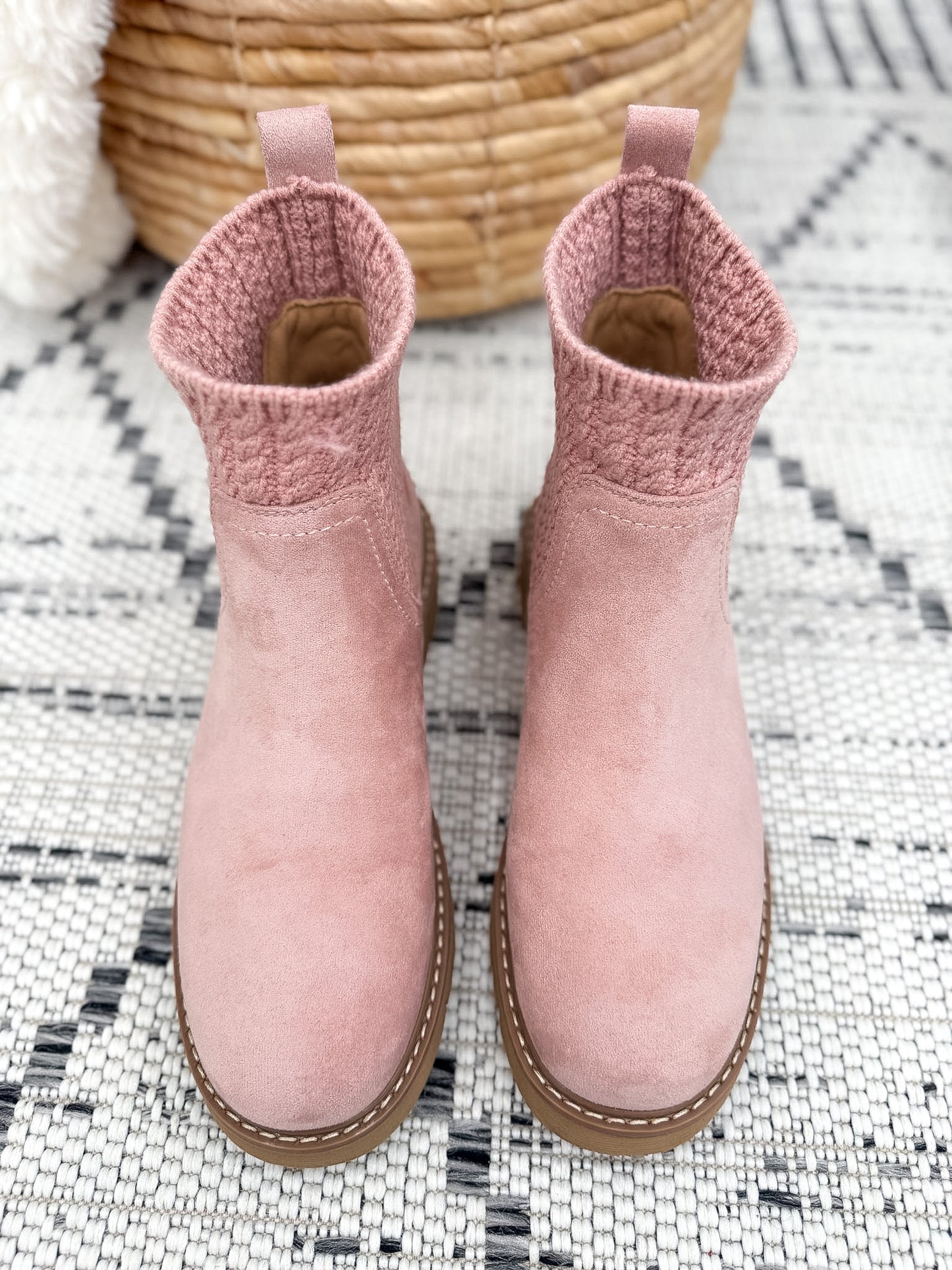Corky's Keep Me Warm Boot - Blush Faux Suede