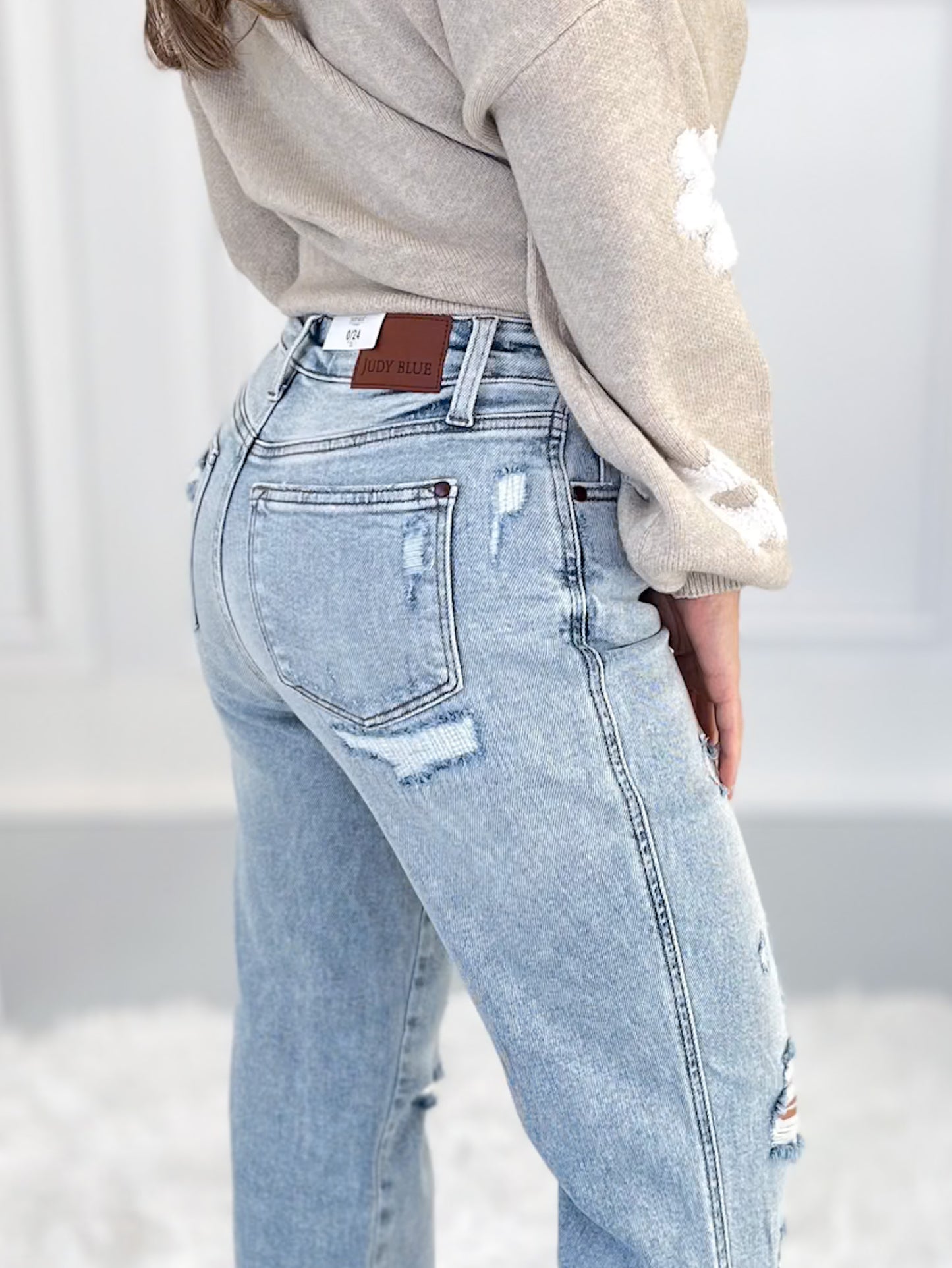 Stitch Happens - Judy Blue Repair Stitch Boyfriend Jeans