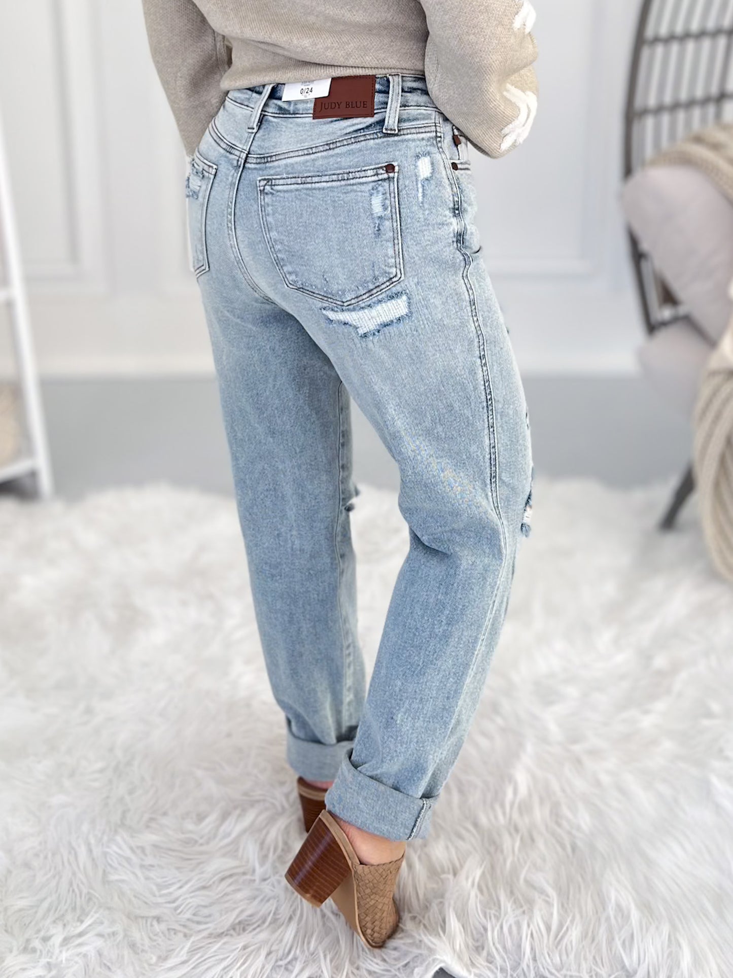 Stitch Happens - Judy Blue Repair Stitch Boyfriend Jeans