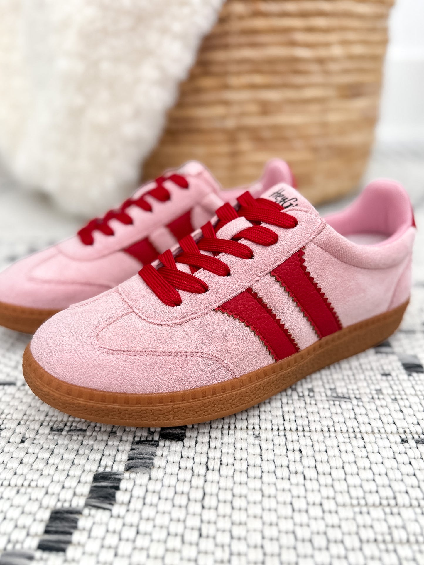 Corky's Heads Up Sneaker - Pink Red Combo