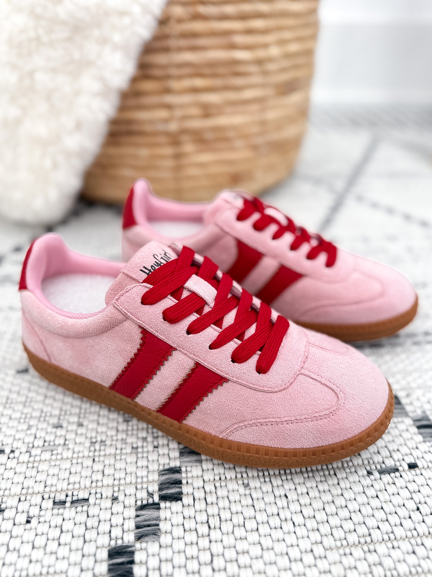 Corky's Heads Up Sneaker - Pink Red Combo